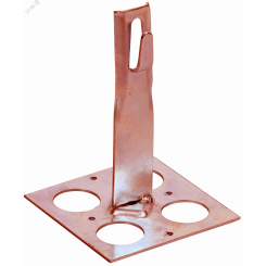 Держатель проводника круглого 6-8мм для плоской кровли h=150мм медь IEK Держатель проводника круглого 6-8мм для плоской кровли h=150мм медь IEK