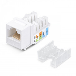 Вставка Keystone Jack RJ-45, категория 5e, заделка 110 тип, белая, со стяжкой Вставка Keystone Jack RJ-45, категория 5e, заделка 110 тип, белая, со стяжкой