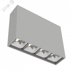 Светильник светодиодный ДПО-14Вт 3000К DL-Box Reflect Multi 36 град. серый