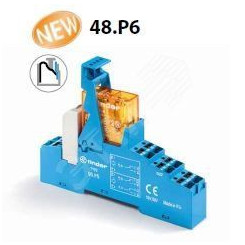 Модуль интерфейсный (сборка 40.61.8.110.0000 + 99.02.0.230.98 + 95.P5SPA), электромеханическое реле, 1CO 16A, контакты AgCdO, питание 110В AC, категория защиты IP20, безвинтовые клеммы Push-in, пластиковая клипса, LED + варистор