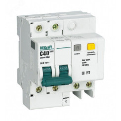 Выключатель автоматический дифференциальный АВДТ со встроенной защитой от сверхтоков 2P 40A 300мА селективный ДИФ-101 S Выключатель автоматический дифференциальный АВДТ со встроенной защитой от сверхтоков 2P 40A 300мА селективный ДИФ-101 S