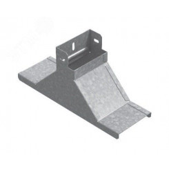 Крышка-ответвитель вертикальный к лотку 400х100, толщина 1,0 мм, Сендзимир цинк