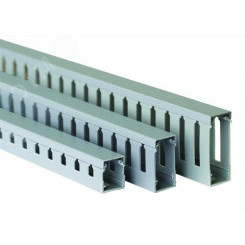 Короб перфорированный RL75 15x60 серый QUADRO Короб перфорированный RL75 15x60 серый QUADRO