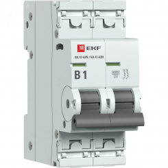 Автоматический выключатель ВА 47-63N 2P 1А (B) 6кА PROXIMA Автоматический выключатель ВА 47-63N 2P 1А (B) 6кА PROXIMA