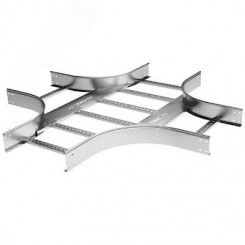 Ответвитель Х-образный 80х500 R300 в комплекте с крепежными элементами и соединительными пластинами, необходимыми для монтажа, цинк-ламельный