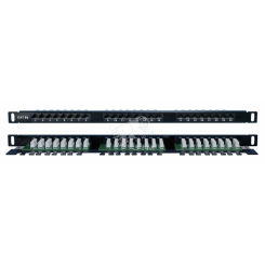 Патч-панель высокой плотности 19' 0.5U 24 порта RJ45 категория 5E Dual IDC Патч-панель высокой плотности 19' 0.5U 24 порта RJ45 категория 5E Dual IDC