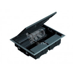 Connect Люк на 4 CIMA-модуля (8 модуля 45х45 мм) горизонт.подкл. глубина 69мм посадка 250х327мм серый