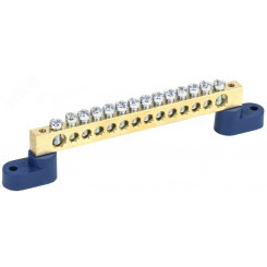 Шина N ноль на двух угловых изоляторах ШНИ-8х12-14-У2-С Шина N ноль на двух угловых изоляторах ШНИ-8х12-14-У2-С