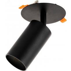 Светильник встраиваемый, ARTIN, поворотный, цилиндр, 55x55x100мм, GU10, алюминий, черный, 59967 8, Ritter