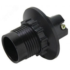 Патрон карболитовый с кольцом Е14 черный без наклейки Патрон карболитовый с кольцом Е14 черный без наклейки