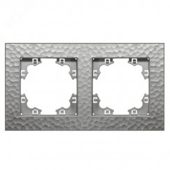 Рамка фактурная 2 поста универсальная UNIVersal Афина серебро (еврослот) Рамка фактурная 2 поста универсальная UNIVersal Афина серебро (еврослот)