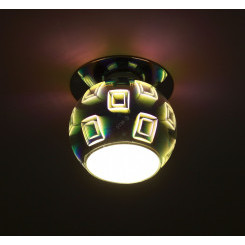 Светильник декор 3D квадрат G9,220V, 35W, серебро/мультиколор (50/700)