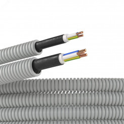Электротруба ПВХ гибкая гофр. д.16мм, цвет серый, с кабелем ВВГнг(А)-LS 3х1,5мм? РЭК ГОСТ+, 50м