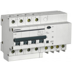 Выключатель автоматический дифференциальный АД14 4Р 63А 300мА GENERICA