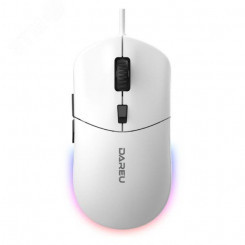 Мышь проводная 800-6400 dpi, подсветка RGB, 1.8 м, белый