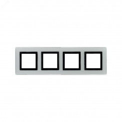 Рамка из натурального стекла, ''Avanti'', светло-серая, 8 модулей Рамка из натурального стекла, ''Avanti'', светло-серая, 8 модулей