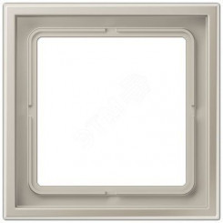 Рамка 1-я для горизонтальной/вертикальной установки (для устройств и накладок серии LS990 в монтажный адаптер)  Серия- LS ZERO  Материал- термопласт (ударопрочный) лакированный  Цвет- нержавеющая сталь