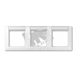 Рамка 3 поста с полем для надписи горизонтальная белая