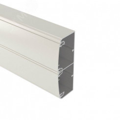 Кабель-канал алюминиевый 140x50 с двумя крышками белый Кабель-канал алюминиевый 140x50 с двумя крышками белый