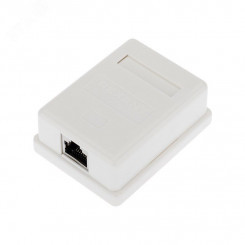 Розетка компьютерная внешняя 1-порт RJ-45 8P8C FTP экранированная кат6 Розетка компьютерная внешняя 1-порт RJ-45 8P8C FTP экранированная кат6