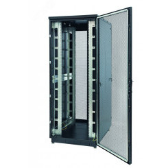 Шкаф телекоммуникационный 19' напольный 47U, 2250х800х1000 мм, дверь перф.1-ств., задняя дверь перф.2-ств., цвет черный