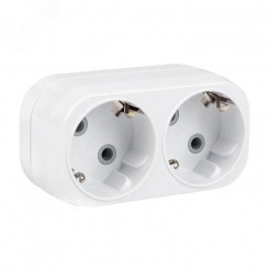 Тройник на 2 розетки с заземлением 16А