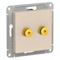 Аудиорозетка ATLASDESIGN двухместная бежевый Аудиорозетка ATLASDESIGN двухместная бежевый