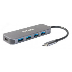 Концентратор  4 порта USB 3.0, 1 портом USB Type-C/PD 3.0 и разъемом USB Type-C