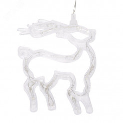 Фигура светодиодная Олененок на присоске с подвесом, белый