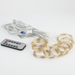 Гирлянда светодиодная новогодняя занавес 3х3 м теплый белый 240 microled USB Intro Holiday INZR-01 Гирлянда светодиодная новогодняя занавес 3х3 м теплый белый 240 microled USB Intro Holiday INZR-01