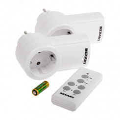 Розетка радиоуправляемая c пультом RX-002 (один пульт, две розетки) 10А/30м