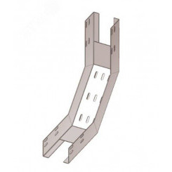 Лоток перфорированный КП 100х50 УТ1,5 для поворота трассы вверх на 90, оцинкованный лист, S1,5 Лоток перфорированный КП 100х50 УТ1,5 для поворота трассы вверх на 90, оцинкованный лист, S1,5