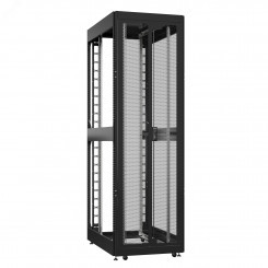 Шкаф серверный 42U 800х1000 передняя дверь: двустворчатая перфорированная IP20. задняя дверь: без. боковые панели: без. цвет: черный RAL9005 