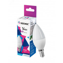 Лампа светодиодная LED 14Вт Свеча 220В Е14 D37х110 6500К холодный 1260 лм