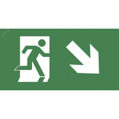 Пиктограмма ''ВЫХОД/стрелка направо вниз'' PVC для ССА 3000 IEK Пиктограмма ''ВЫХОД/стрелка направо вниз'' PVC для ССА 3000 IEK