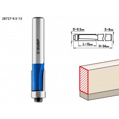 Фреза кромочная с нижним подшипником 9.5x13мм, хвостовик 8мм
