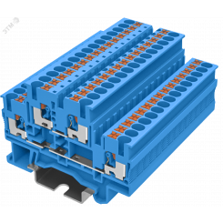 Клемма TP 2-уровневая, сечение 4 мм. кв., синяя