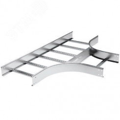 Ответвитель Т-образный 80х600 R-300 в комплекте с крепежными элементами и соединительными пластинами, необходимыми для монтажа, горячеоцинкованный Ответвитель Т-образный 80х600 R-300 в комплекте с крепежными элементами и соединительными пластинами, необходимыми для монтажа, горячеоцинкованный