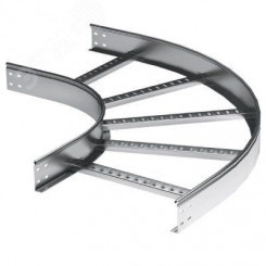 Угол горизонтальный 90 80x300 R300 в комплекте с крепежными элементами и соединительными пластинами, необходимыми для монтажа, цинк-ламельный