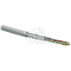 Витая пара SF/UTP кат 5e 4 пары AWG26 patch IN LSZH нг(А)-HF серый 305м