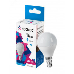Лампа светодиодная LED 14Вт Шар 220В Е14 D45х80 4500К белый 1260 лм