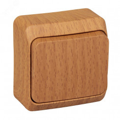 ЭТЮД Переключатель одноклавишный 10А бук