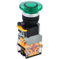 Кнопка D8-11MD ''Грибок'' d=22мм 1з+1р с подсвет. зеленая Кнопка D8-11MD ''Грибок'' d=22мм 1з+1р с подсвет. зеленая