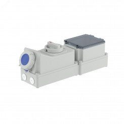 Розетка наружной установки с механической блокировкой и DIN-рейкой на 6 модулей  IP67 63А 2P+E 230В