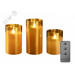 Свечи CL7-SET3-gd (компл. 3-х свечей, золот.) Свечи CL7-SET3-gd (компл. 3-х свечей, золот.)