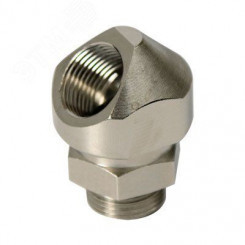 Адаптер поворотный градусов M20x1.5 IP68/IP67 никелированная латунь