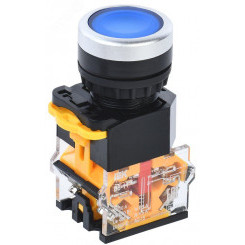 Кнопка D8-11 d=22мм 1з+1р синяя