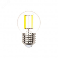 Лампа светодиодная. LED-G45-4W/3000K/E27/CL/SLF Форма ''шар'', прозрачная. Теплый (3000K).