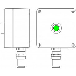 Взрывозащищенный пост управления из алюминия CPE-A-15 -(1xP1G(11)) -1x6018ANR20BKM2SB(B)1Ex d e IIC Т4 Gb / Ex tb IIIC T130°C Db IP66