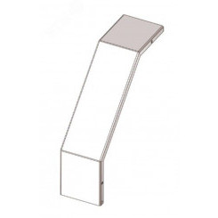 Крышка лотка КЛС 250х150-90 УТ1,5 для поворота трассы вниз на 90, оцинкованный лист, S1,0 Крышка лотка КЛС 250х150-90 УТ1,5 для поворота трассы вниз на 90, оцинкованный лист, S1,0